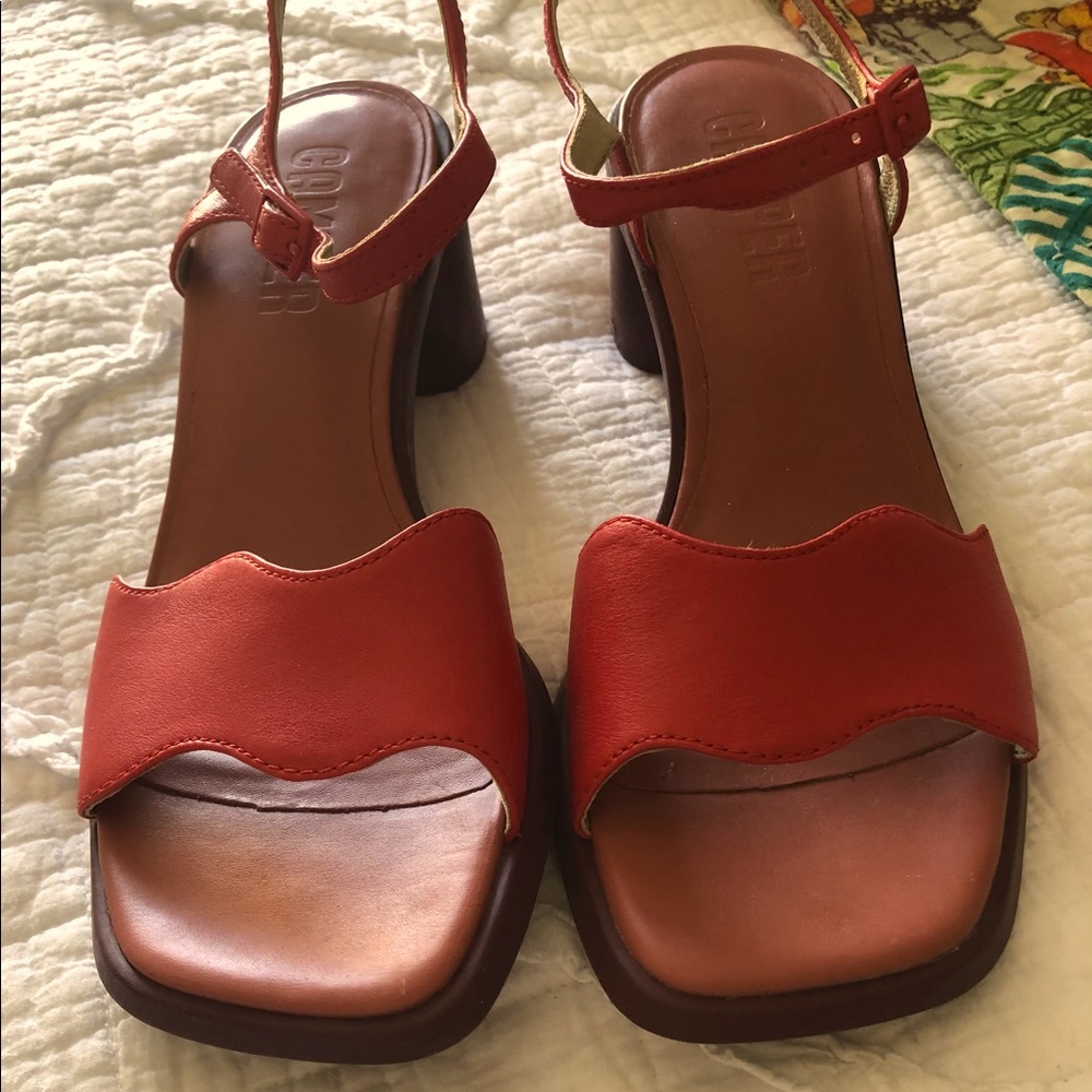 Camper Meda Red Sandals NWOT